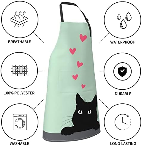 Perinsto Waterproof Apron With 2 Pockets Kitchen Chef Aprons Bibs - Image 5