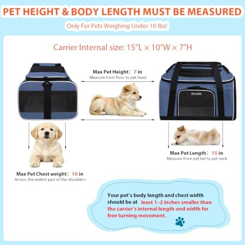 Petskd Top and Side Expandable Small Pet Carrier Airline Approved - Image 3