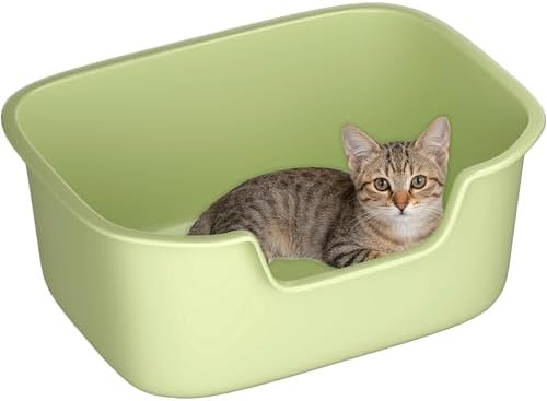 Large Open Cat Litter Box with High Sides, Anti-Splashing by Unknown