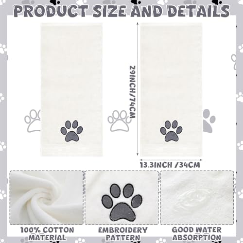 SmoothNovelty 2 Pcs Dog Paw Hand Towels - Image 3