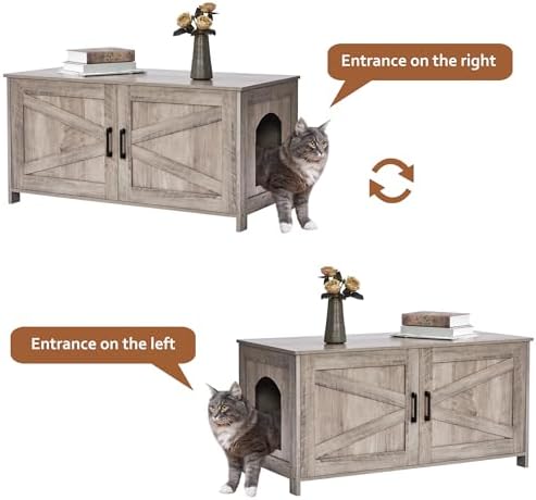 Homhedy 39.4" L Cat Litter Box Enclosure - Image 6