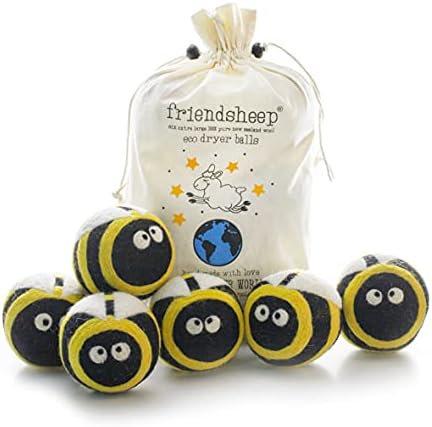 Friendsheep Wool Dryer Balls, Organic Reusable Fabric Softener Alternative by Friendsheep