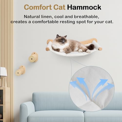 Cat Wall Hammock, Large Wall Shelves Bed and Scratcher Board - Image 3