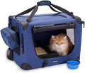 Prutapet Large Cat Carrier 24"x16.5"x16.5" Soft-Sided Portable Pet Crate by Prutapet
