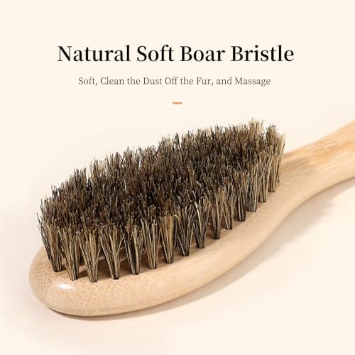 Soft Boar Bristle Dog Brush for Short Haired, Ideal Pet Hair Brush - Image 5