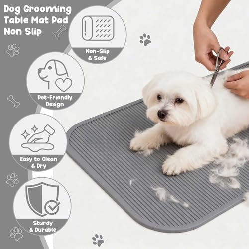Dog Grooming Table Mat Pad Non Slip，Silicone Durable Premium Non-Slip Dog Bath - Image 3