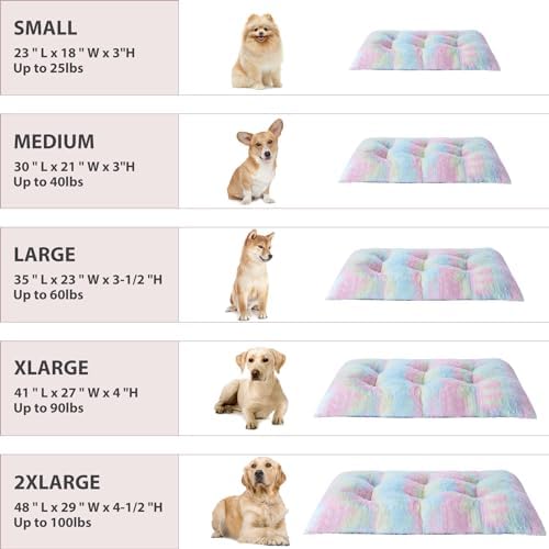BFPETHOME Dog Beds for Large Dogs, Plush Dog Crate Bed Fluffy Cozy Kennel Pad - Image 4