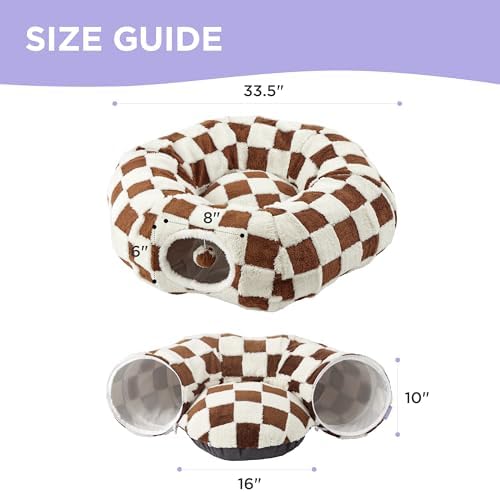 Lesure Donut Cute Jacquard Cat Tunnel Bed Kitten Toys - Image 5