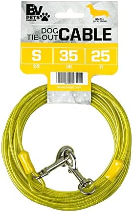 BV Dog Tie Out Cable 25 Feet by BV