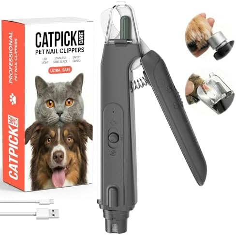 Pet Nail Clipper with Light, Type-c Dog Claw Trimmer & Grinder by Unknown
