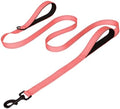 Joytale Dog Leash for Large Dogs that Pull, Double Handle, Neon Pink by Joytale