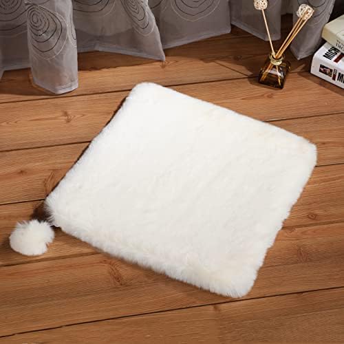 SHENGOCASE 2-Pack 14" x14" Faux Rabbit Fur Cat Dog Bed Cushion Pad Mat - Image 2