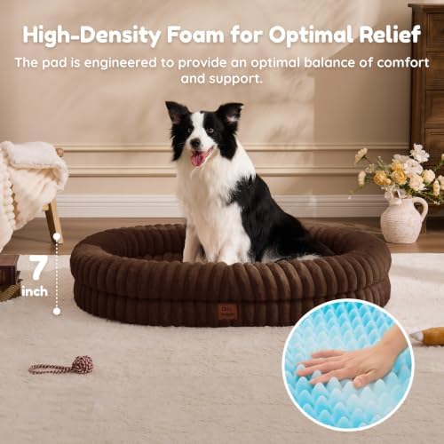 ChiXnuggle Orthopedic Dog Bed, Washable Cover, Faux Fur Bolster Pet Couch - Image 4