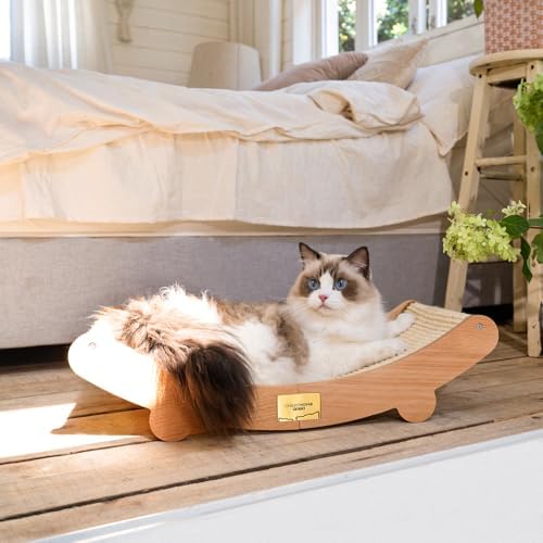 CHEERHOME PETS Sisal Cat Scratcher Bed Indoor Wooden Cat Furniture - Image 2