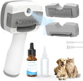 Pet Steam Brush for Dogs, Self-Cleaning, 3 Swap-in Heads, Spray Hair Remover by Pawimood