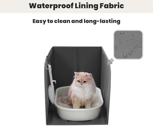 Anti-Leakage Cat Litter Box Enclosure Splash Guard, High Side Cat Box Enclosure - Image 3