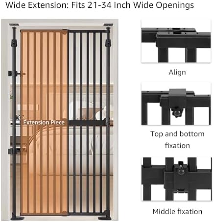 unipaws 75" High Extra Tall Cat Safety Gate - Image 6