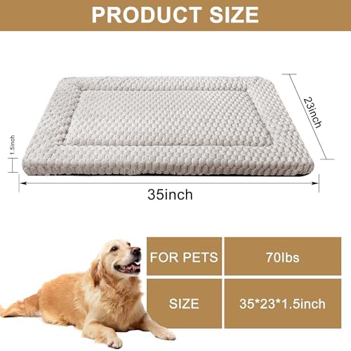 Dog Bed Mat, Reversible & Ultra Soft Kennel Pad-Machine Washable Pet Bed - Image 2