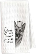 Funny German Shepherd Bathroom Hand Towel, Dog Lover Gifts-A07 by OXRUN