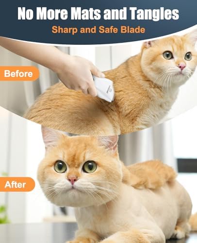 oneisall Pet Clippers for Cat Matted Hair, Quiet Pet Shaver for Cats - Image 4