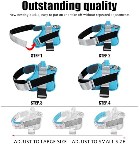 Bolux Dog Harness, No-Pull Reflective Dog Vest, Breathable Adjustable Pet - Image 3