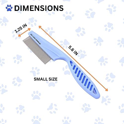 Tick & Flea Comb For Small Dogs, Fine Tooth Dog Face Brush For Tear Stains - Image 6