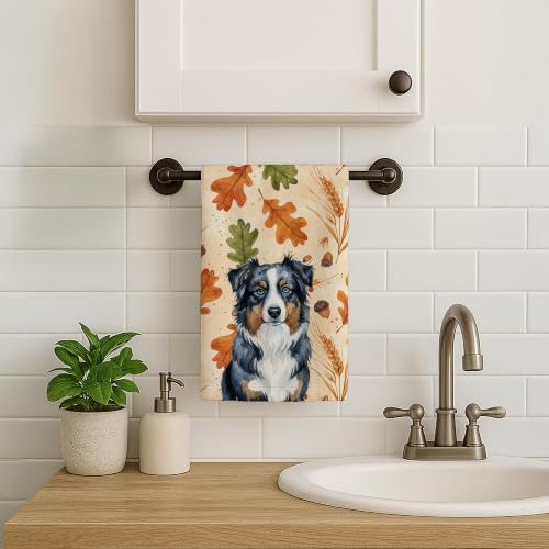 Caroline's Treasures Australian Shepherd Dogs Kitchen Towel 15x25 in - Image 2