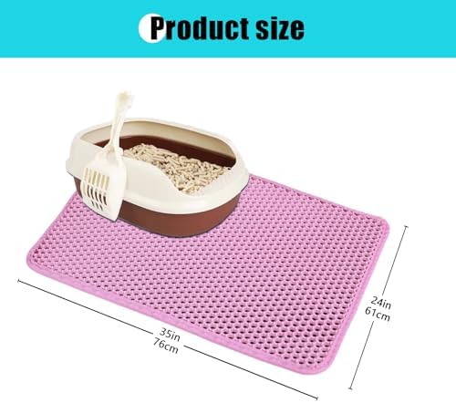 Cat Litter Mat 30"x24", Double Layer Waterproof Litterbox Mat - Image 4