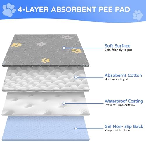 Washable Pee Pads for Dogs, Waterproof, 18 x 24 in, 2 Pack - Image 2