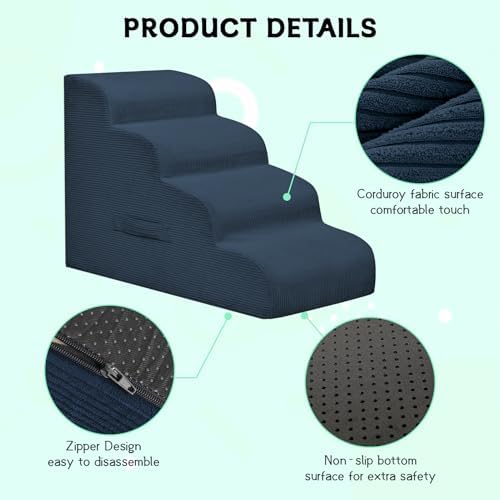 Mesa Lemon 3 Step Dog Stairs Pet Ramp - Image 3