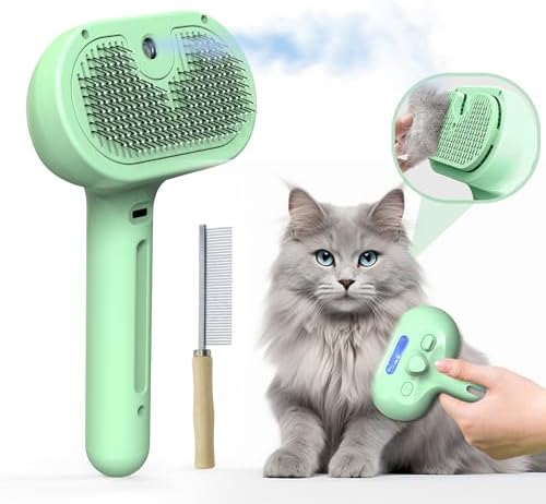 Pet Grooming Brush with Electronic Mist Spray - Image 2