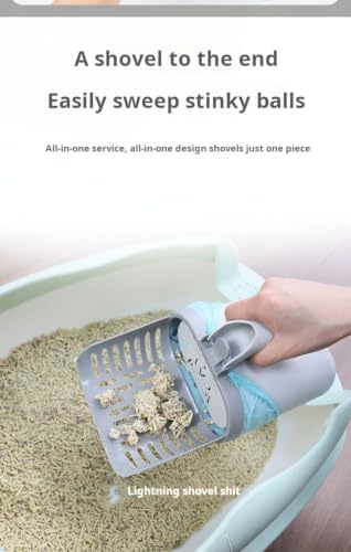 Cat Litter Scoop with Waste Bin, Integrated Sifter Scooper and Bag Holder - Image 2
