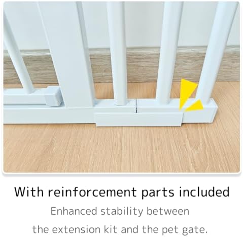 Lumizone Extra Tall Cat Gate Extension Kit 55.12" High 8.27" Wide White - Image 4