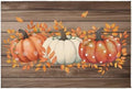 Giwawa Autumn Pumpkin Bath Rug Rustic Wood Bathroom Mat Non Slip Absorbent by Giwawa