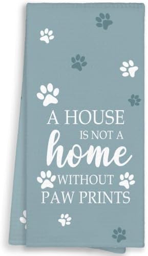 Funny Dog Paw Blue Kitchen Towels, Dog Lovers Gifts by Unknown