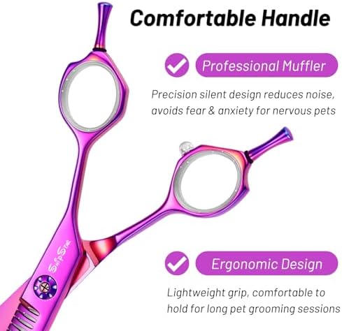 Professional 7" VG10 Curved Thinning Shears - Image 5