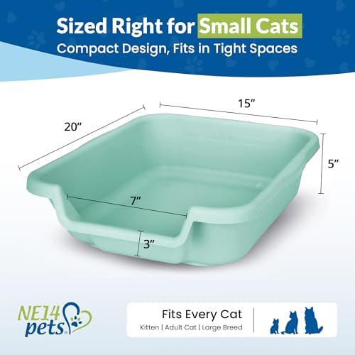 KittyGoHere Senior Cat Litter Box, Small Litter Pan, Apple Green - Image 6