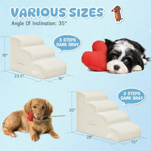 Mesa Lemon 3 Step Dog Stairs Pet Ramp - Image 5