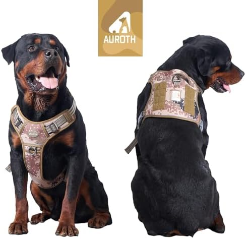 AUROTH Dog Harness for Large Dogs, No Pull Tactical Dog Vest Heavy Duty - Image 3