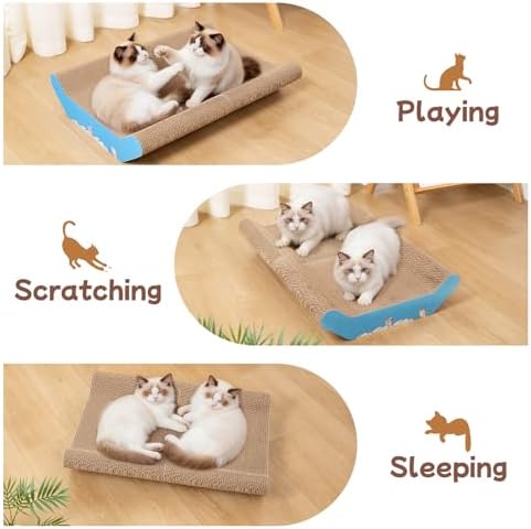 Cardboard Cat Scratcher Bed 22x16 Large Cat Scratch Pad - Image 4