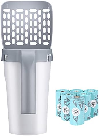 PETIZER Cat Litter Scoop with Attached Waste Caddy, 2-in-1 Detachable Sifter by PETIZER