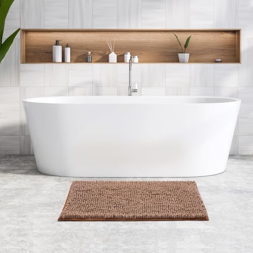 FRESHMINT Chenille Bath Rugs Extra Soft and Absorbent Microfiber Shag Rug - Image 2