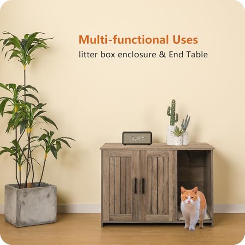 DWANTON Cat Litter Box Enclosure, - Image 2