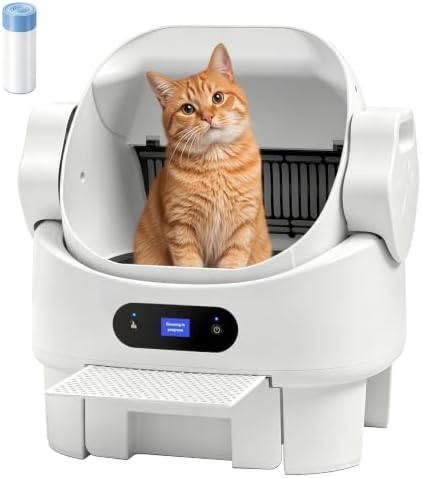 Automatic Cat Litter Box, Self Cleaning, Safety Sensors by KISENG