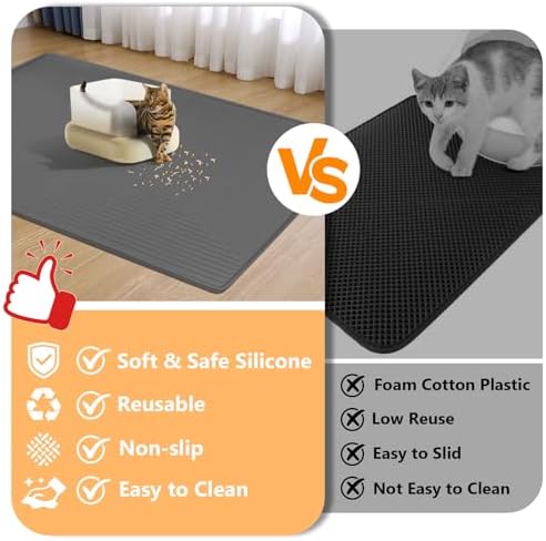 Silicone Cat Litter Mat 50" x 36" Cat Mat - Image 3