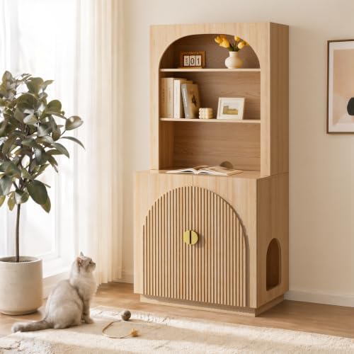 Amunrbrek Tall Cat Litter Box Enclosure by Amunrbrek