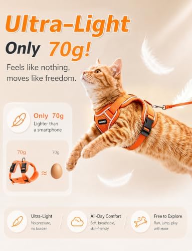 Cat Harness and Leash Set, Escape Proof Kitten Harness - Image 3