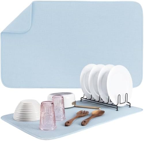S&T INC. Dish Drying Mat, Sky Blue by STINC