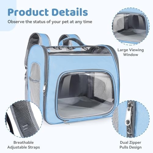 Airline Approved Cat Soft-Sided Carrier Backpack Up to 12 lbs - Image 4
