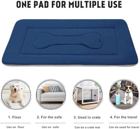 Extra Large Dog Bed Soft Dog Crate Pad Mat, 48 in Non-Slip Bottom Washable Dog - Image 4